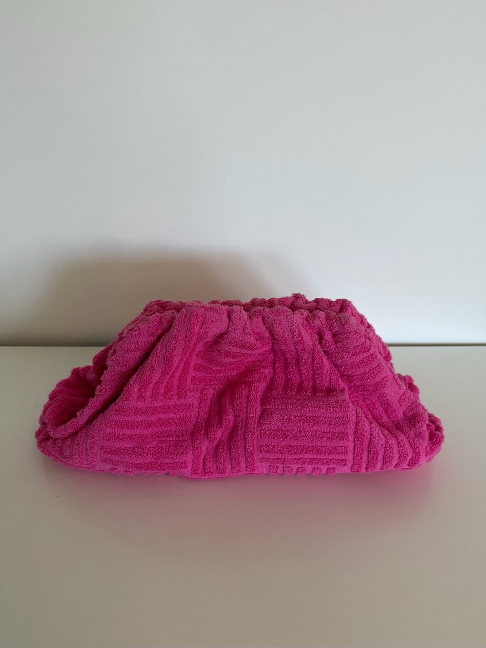 Textured Hot Pink Clutch
